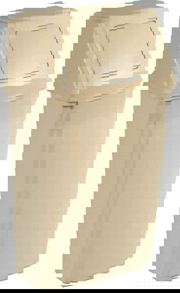 Slim Jim Wall-Mounted Container, 15 gal, Plastic, Beige